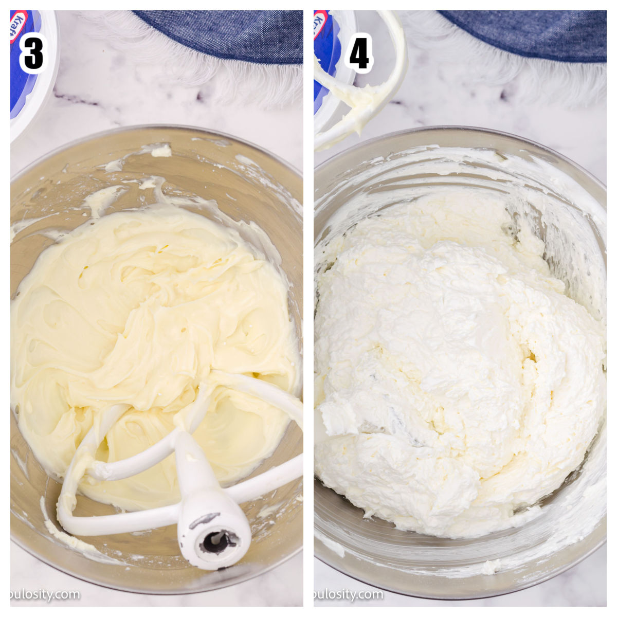 Whipped cream cheese and cool whip how-to for oreo dessert