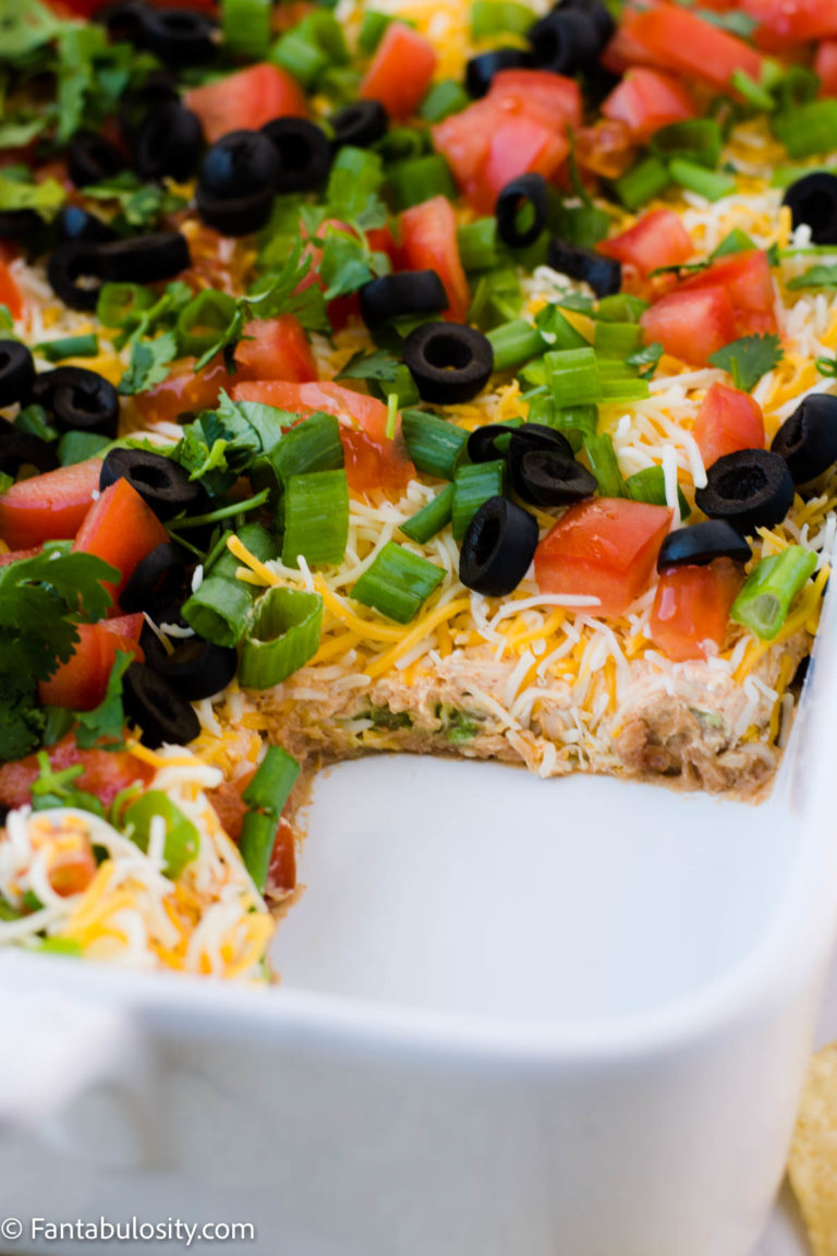 Easy Taco Layer Dip Recipe - Fantabulosity