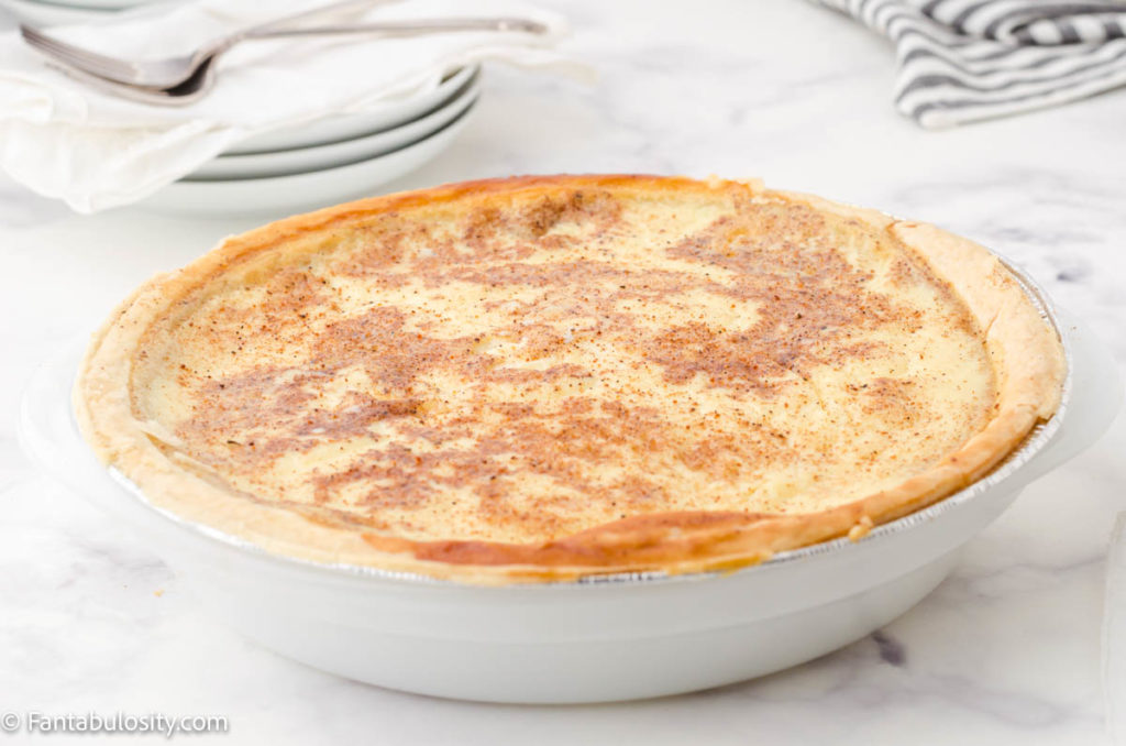 Egg custard pie from scratch