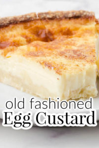 old fashioned egg custard