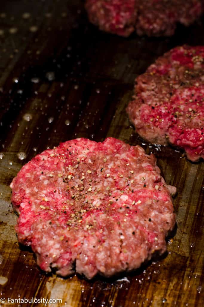 Cook burgers on skillet or cooktop