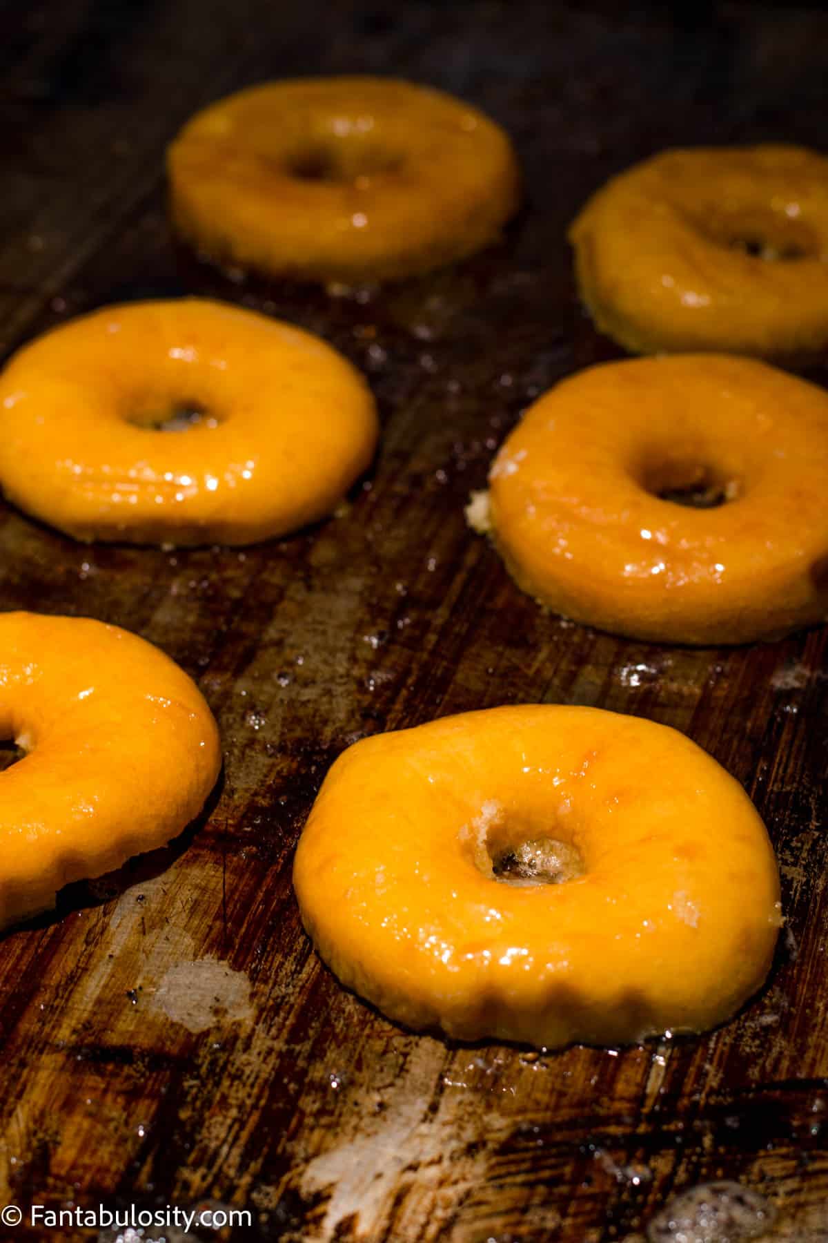 Cook buttered donuts