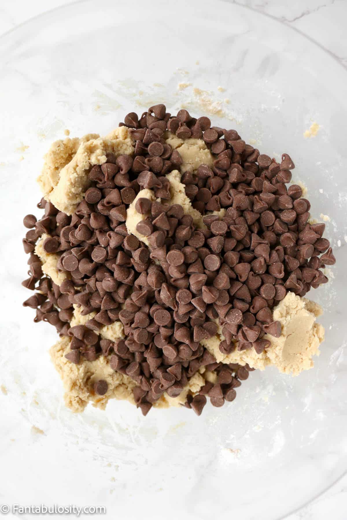Stir in your chocolate chips.