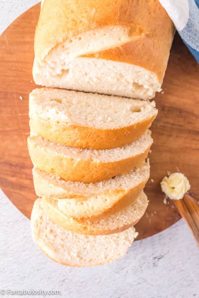 Sliced white italian bread