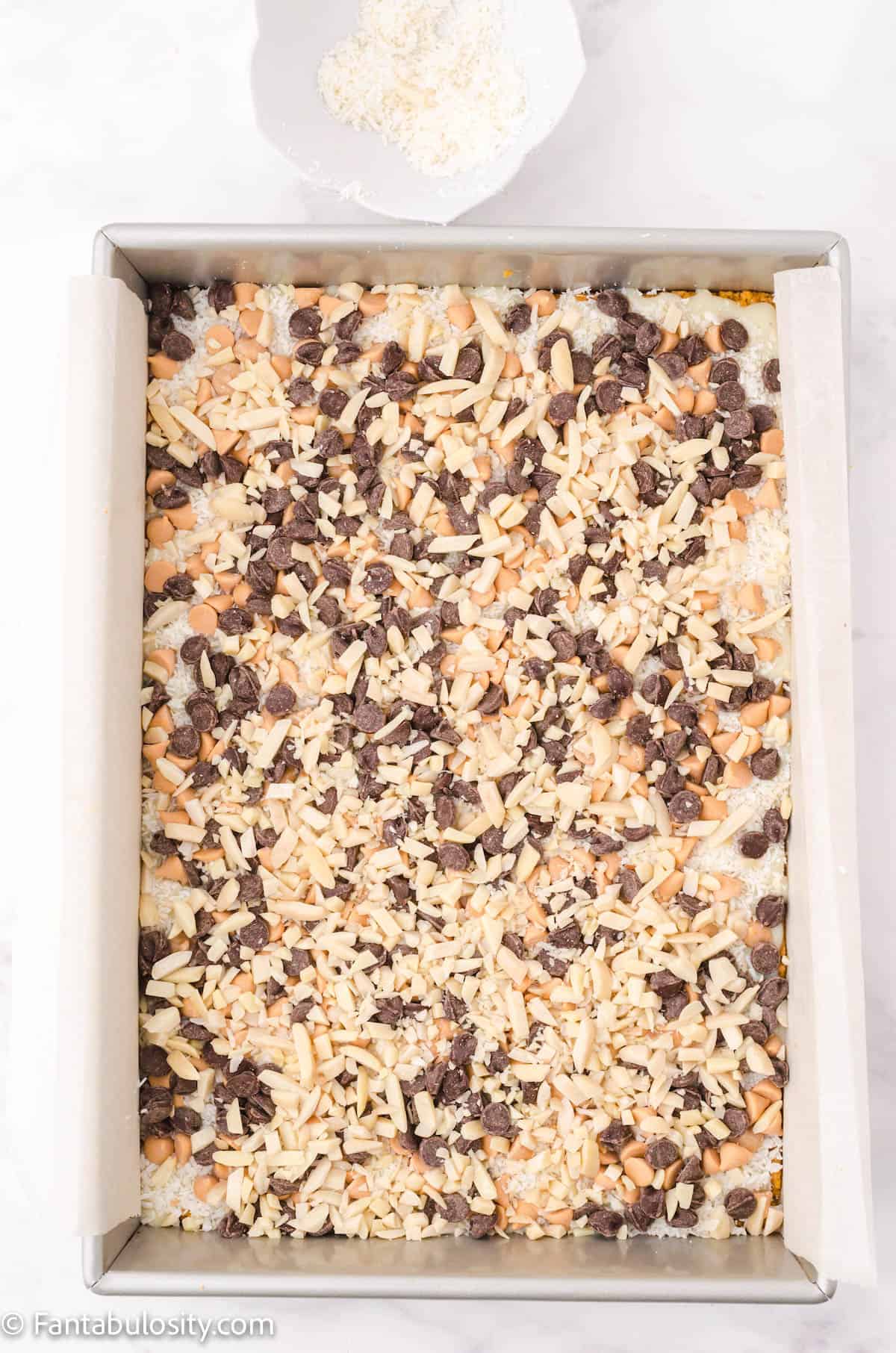 nuts layer on seven layer bars