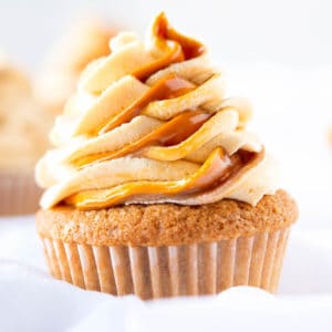 Caramel Cupcakes with Caramel Buttercream Frosting