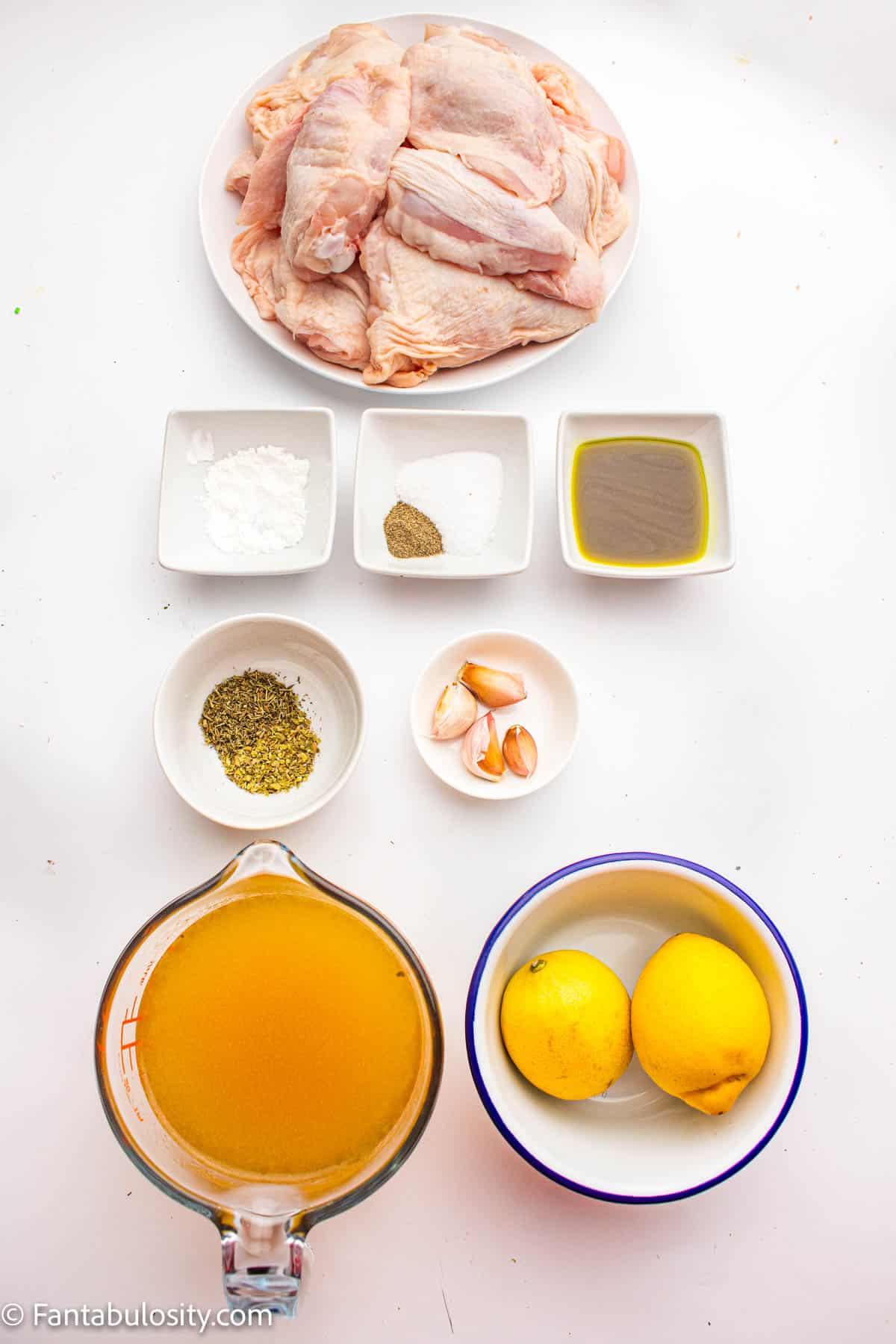 Ingredients for Instant Pot Chicken Thighs- Lemon and Herb