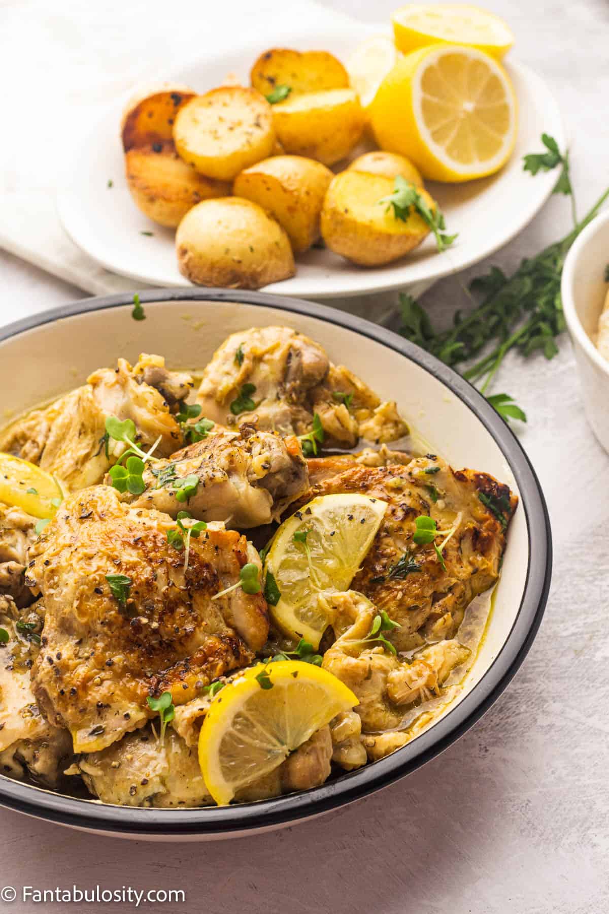 Instant Pot Chicken Thighs- Lemon and Herb