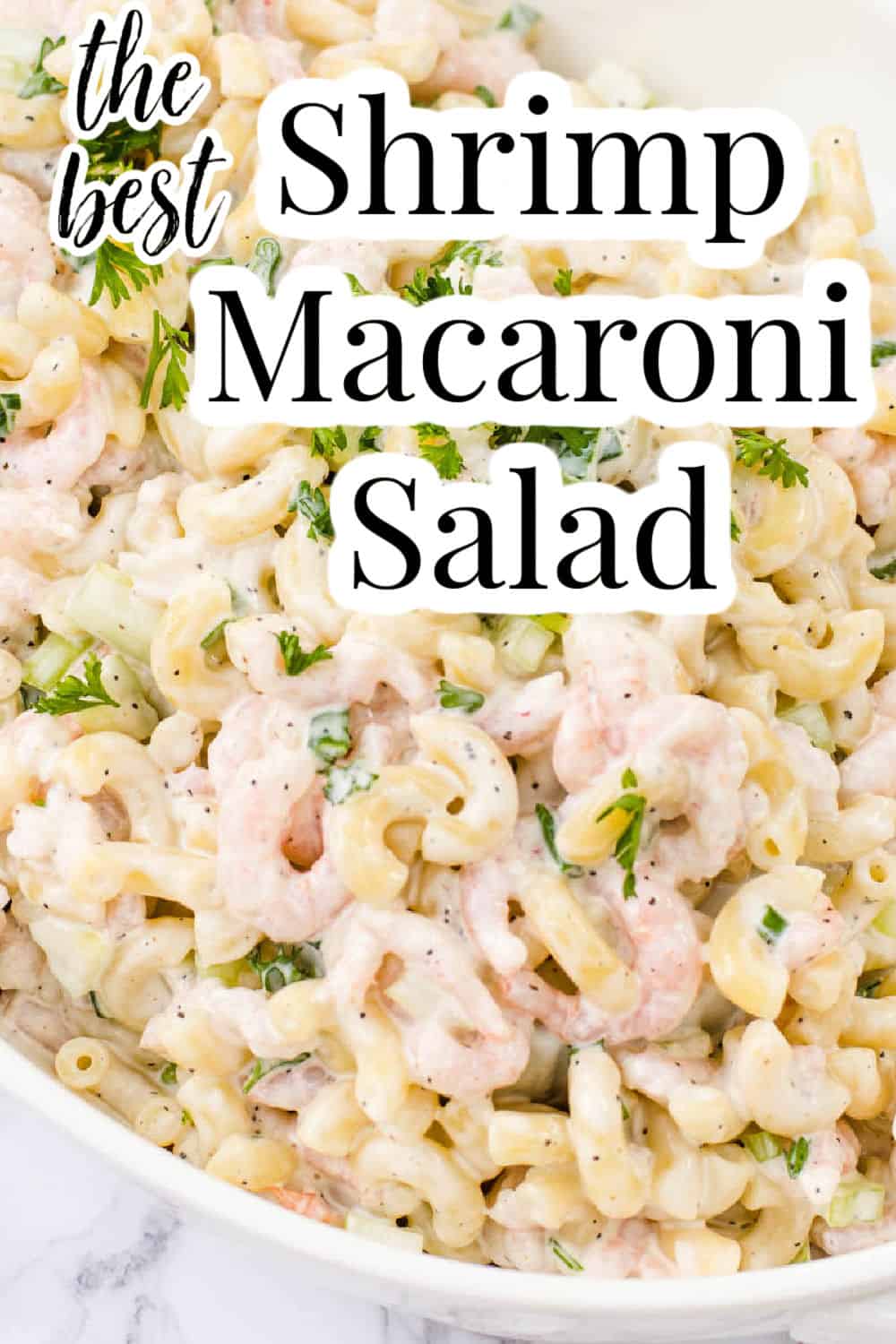 Creamy Shrimp Macaroni Salad - Fantabulosity