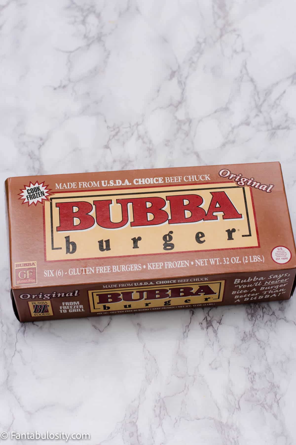 Bubba Burgers in Box on Counter