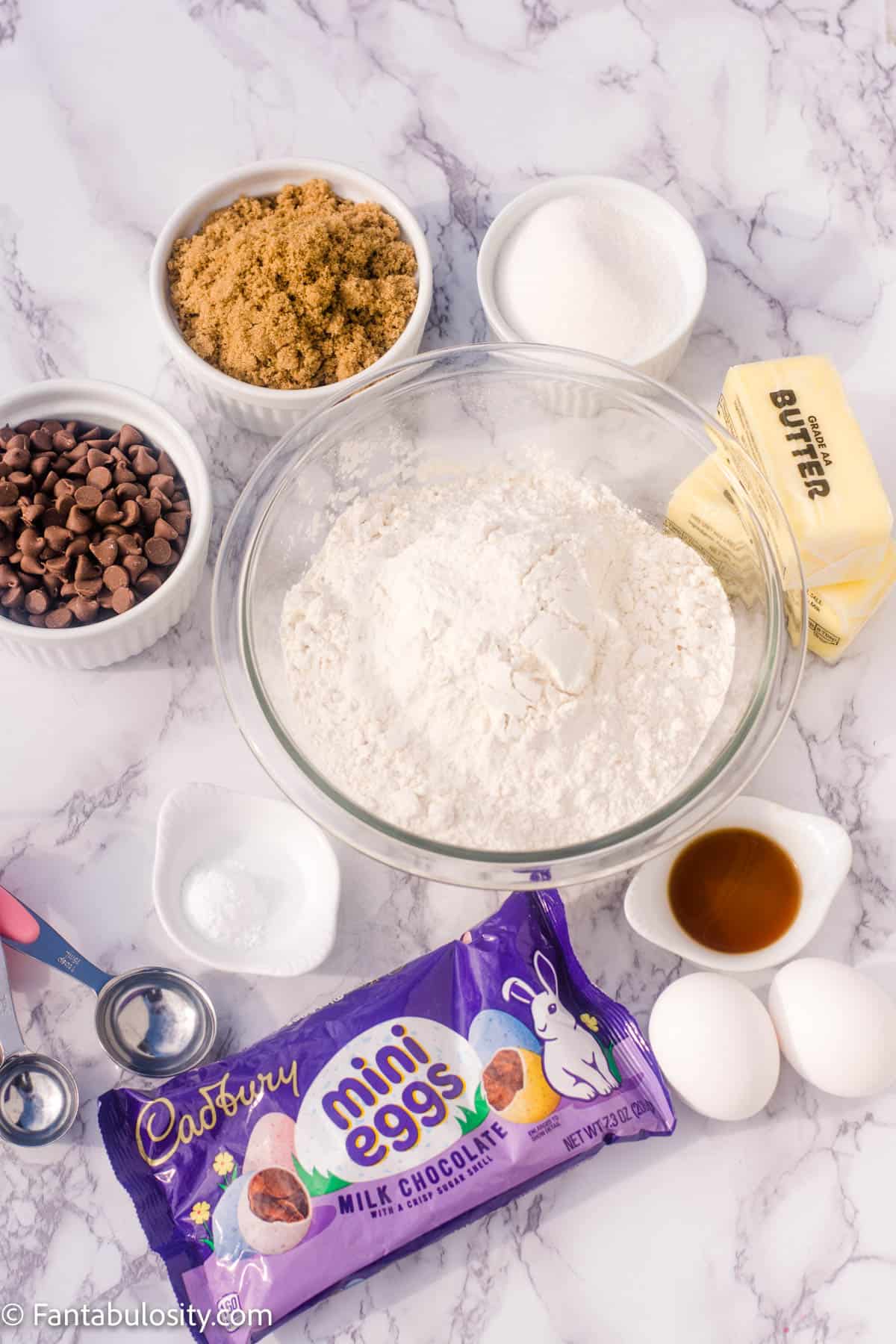 ingredients for mini egg cookies