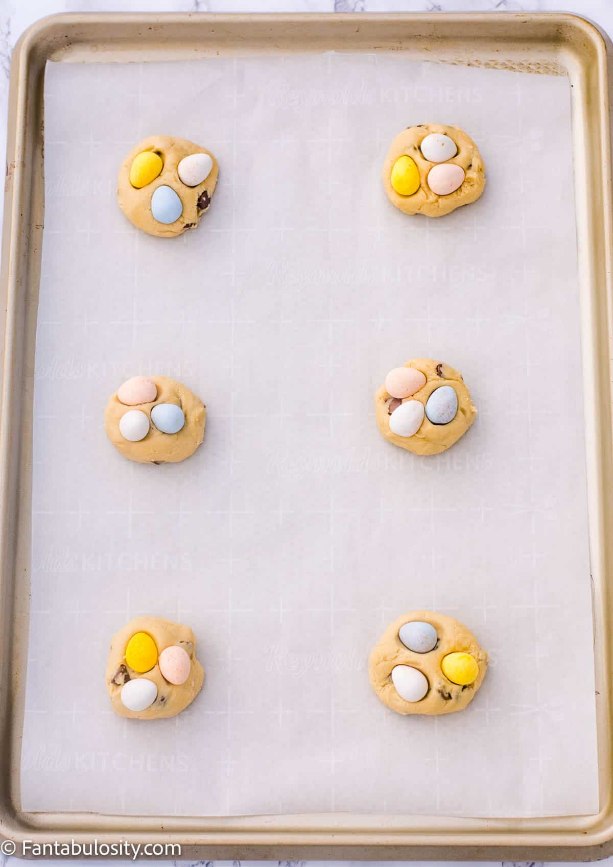 Cookie dough balls with Cadbury mini eggs