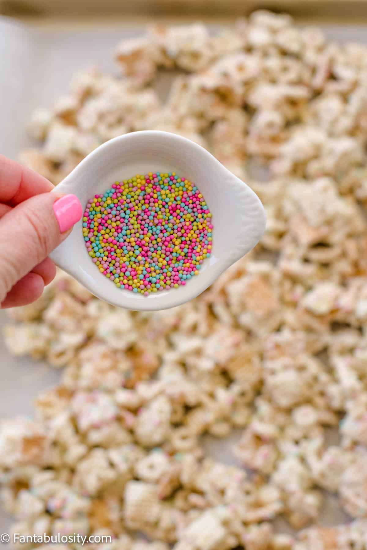 Pour more sprinkles on cereal