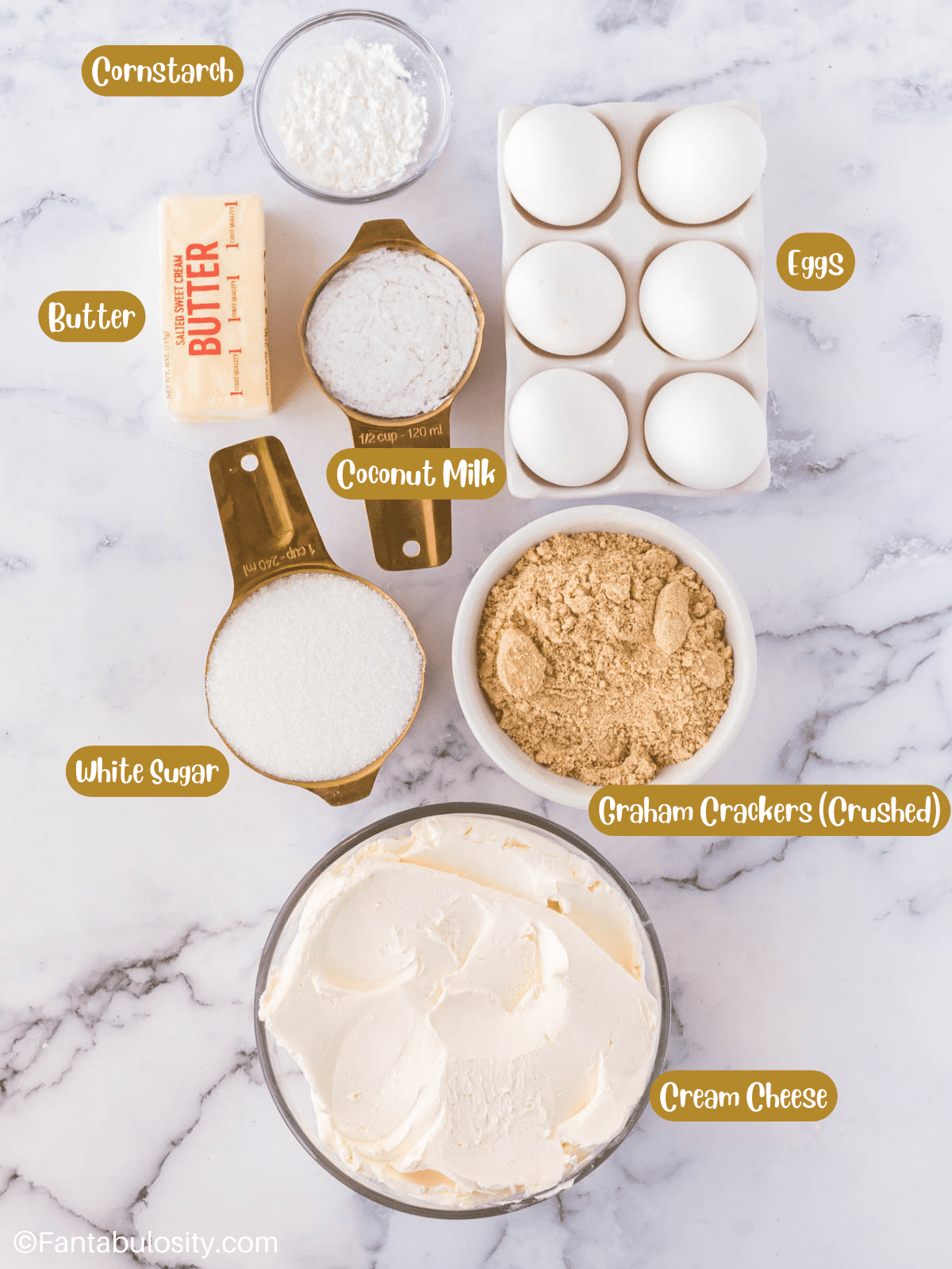 Coconut Cheesecake Ingredients