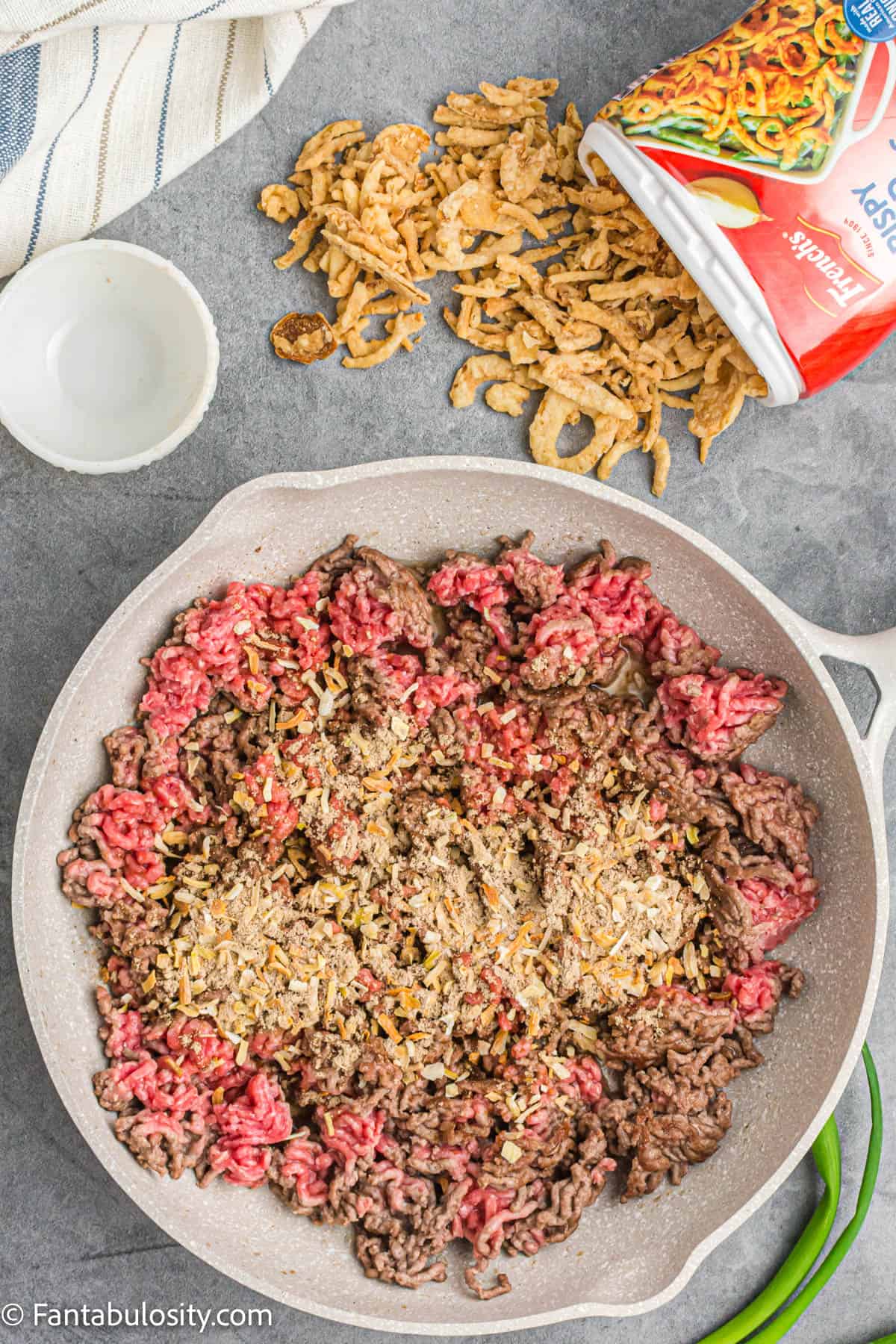 onion soup mix added to ground beef