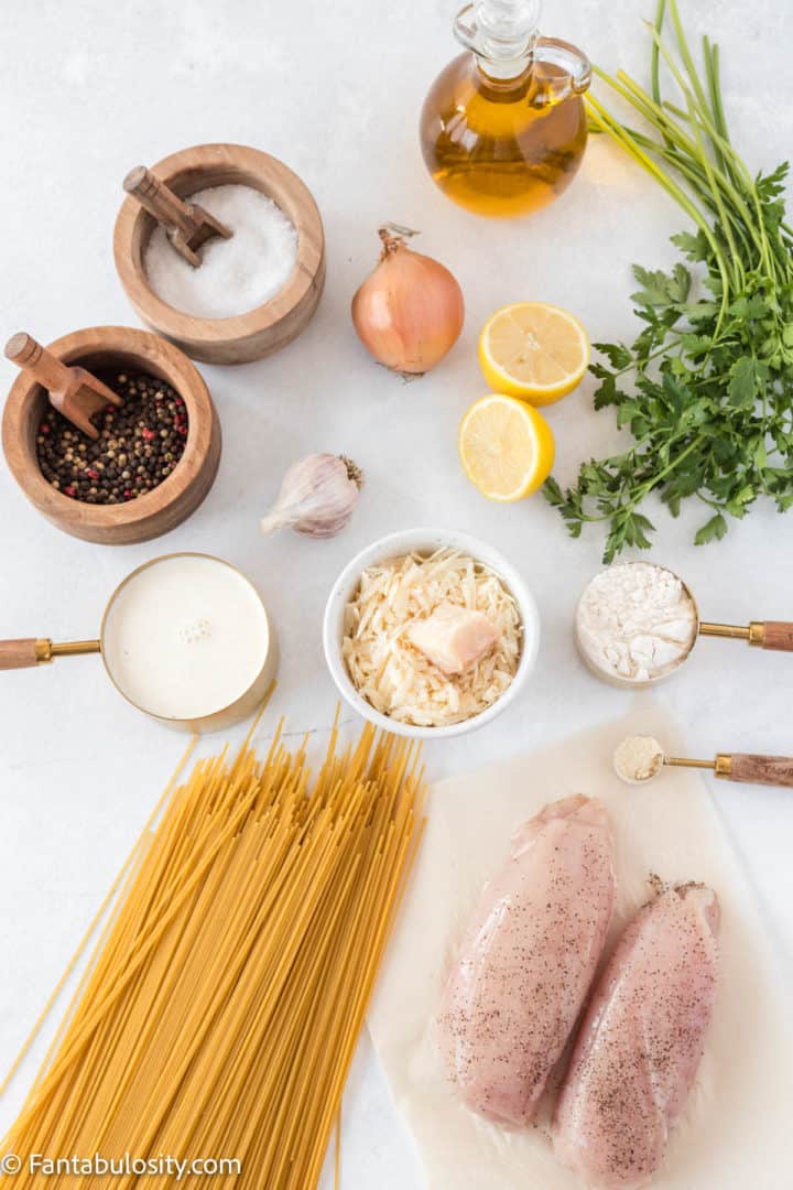 Creamy Lemon Chicken Pasta - Fantabulosity