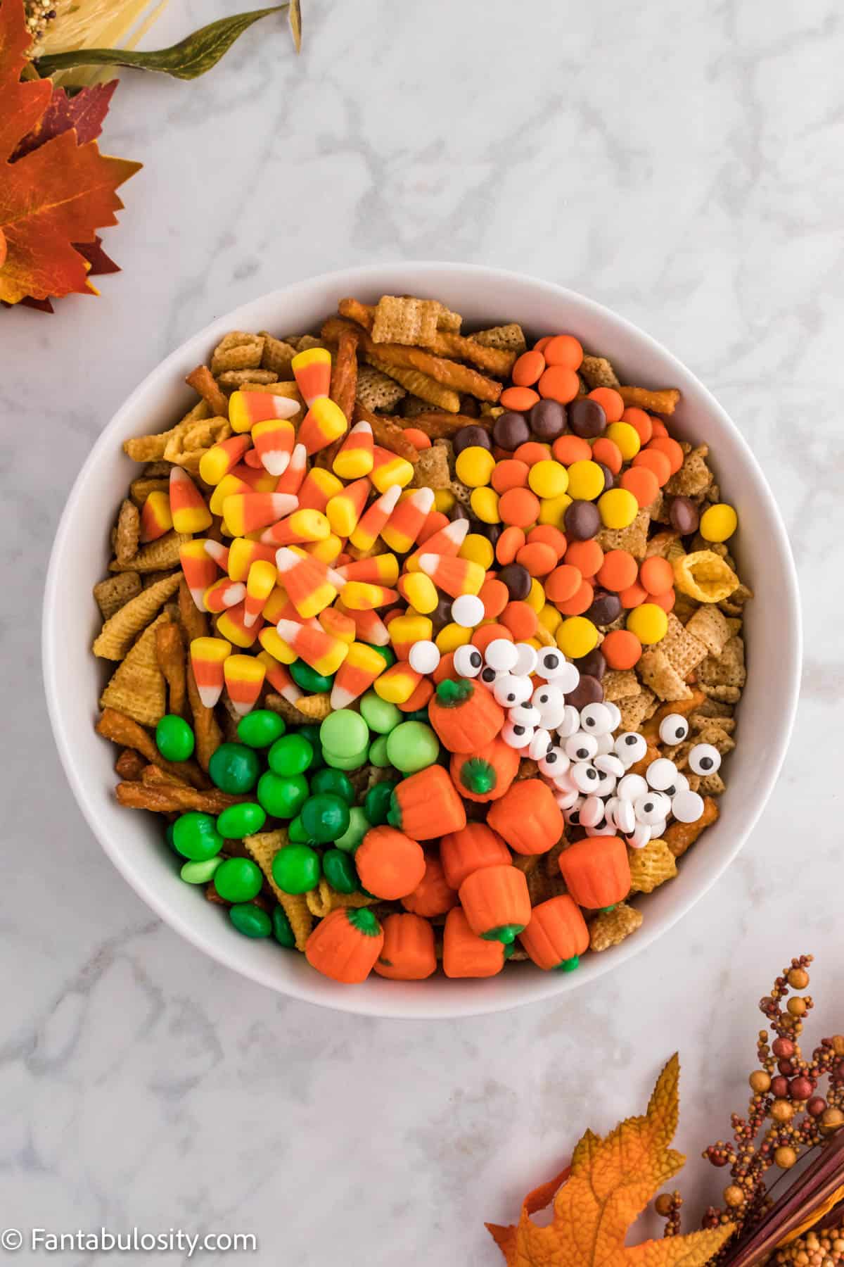 mix added to bowl with candy