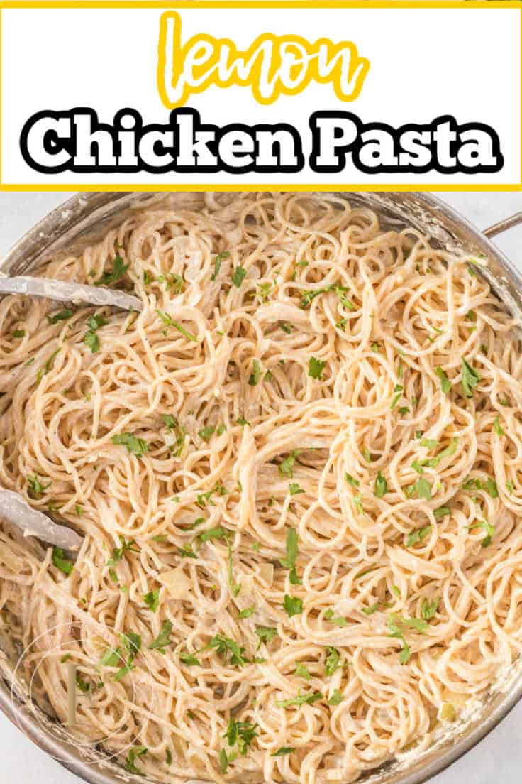 Creamy Lemon Chicken Pasta - Fantabulosity