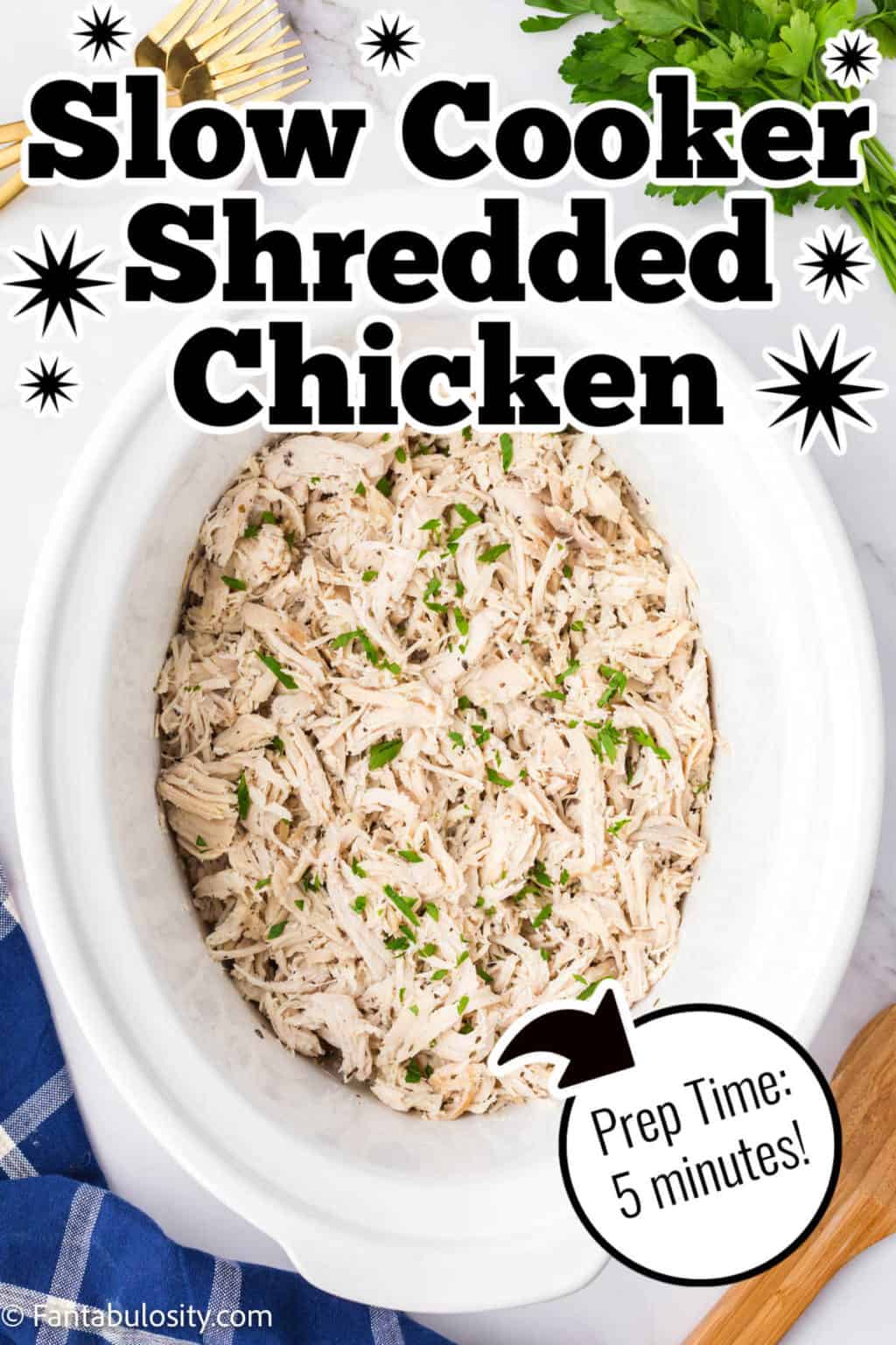 Easy Slow Cooker Shredded Chicken Perfect for Meal Prep Fantabulosity