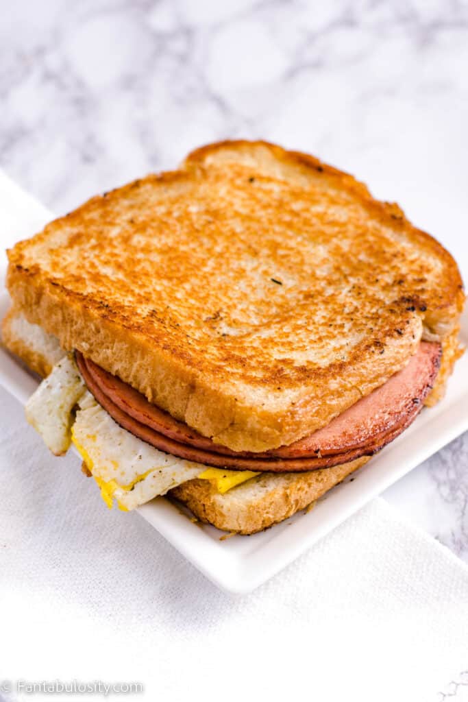 Fried Bologna and Egg Sandwich Fantabulosity