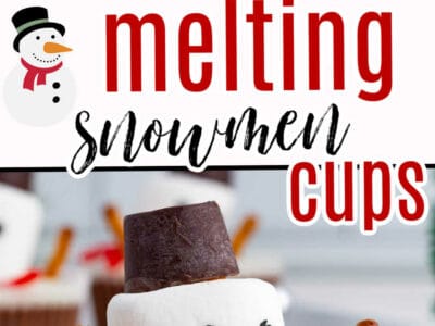melting snowmen recipe collage