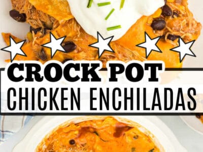 Crock pot chicken enchiladas collage
