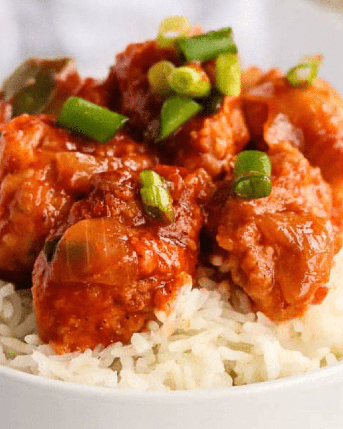 chili chicken on rice