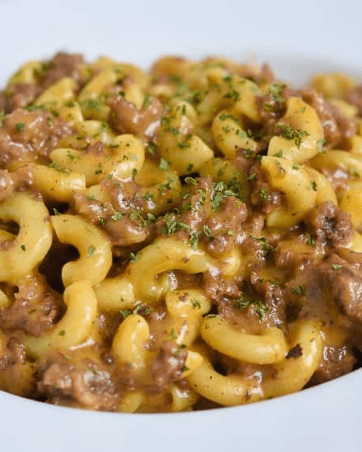 Instant pot cheeseburger macaroni. Noodles with ground beef