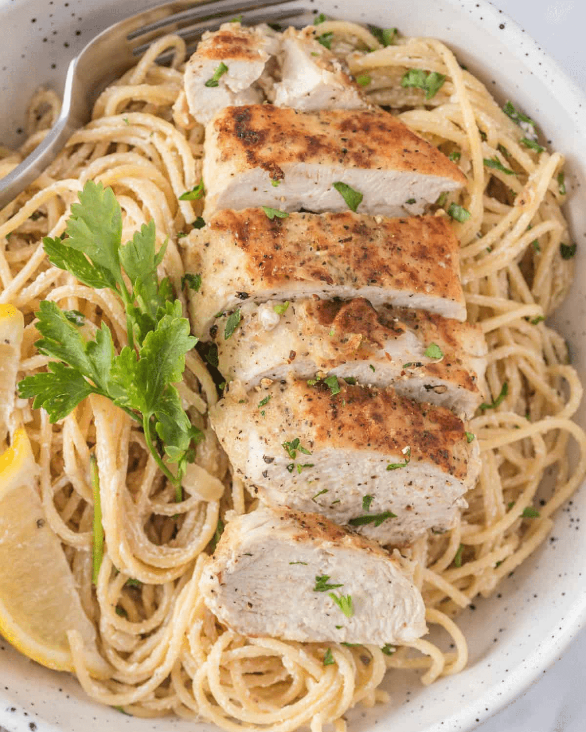 Creamy lemon pasta with chicken