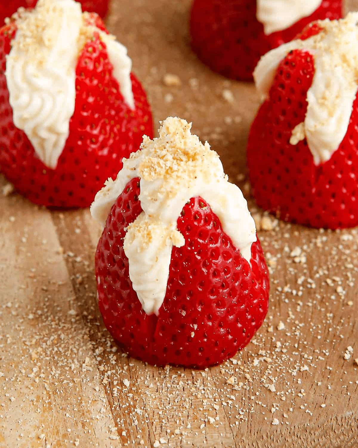 Cheesecake stuffed strawberries
