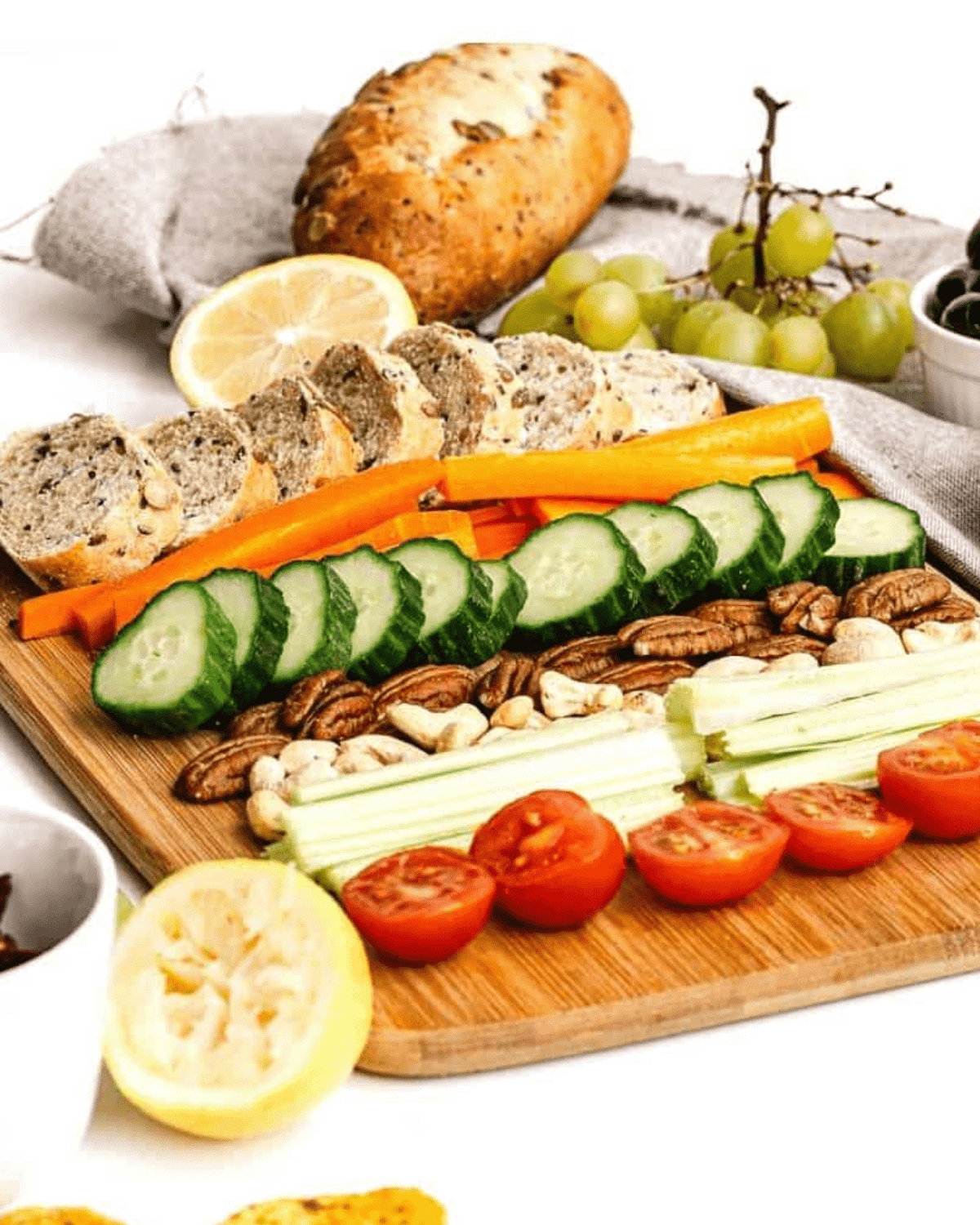 Mediterranean flavors in a charcuterie board