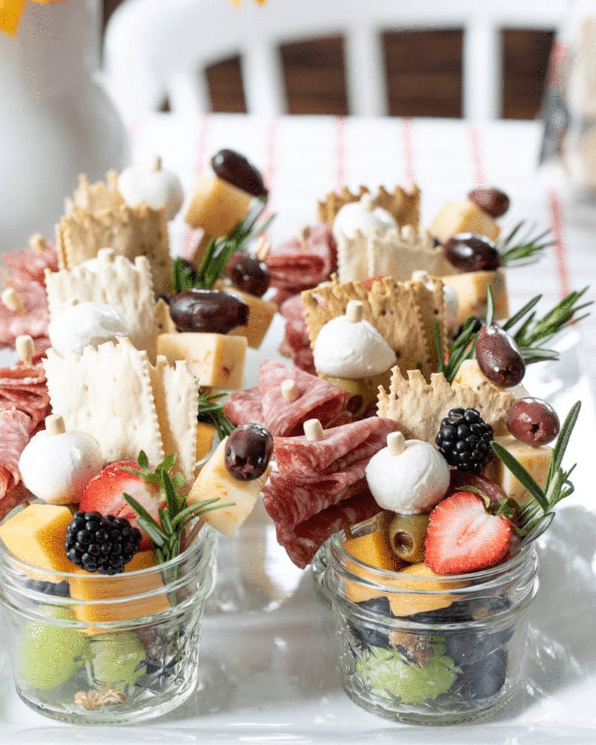 Jars of charcuterie ingredients
