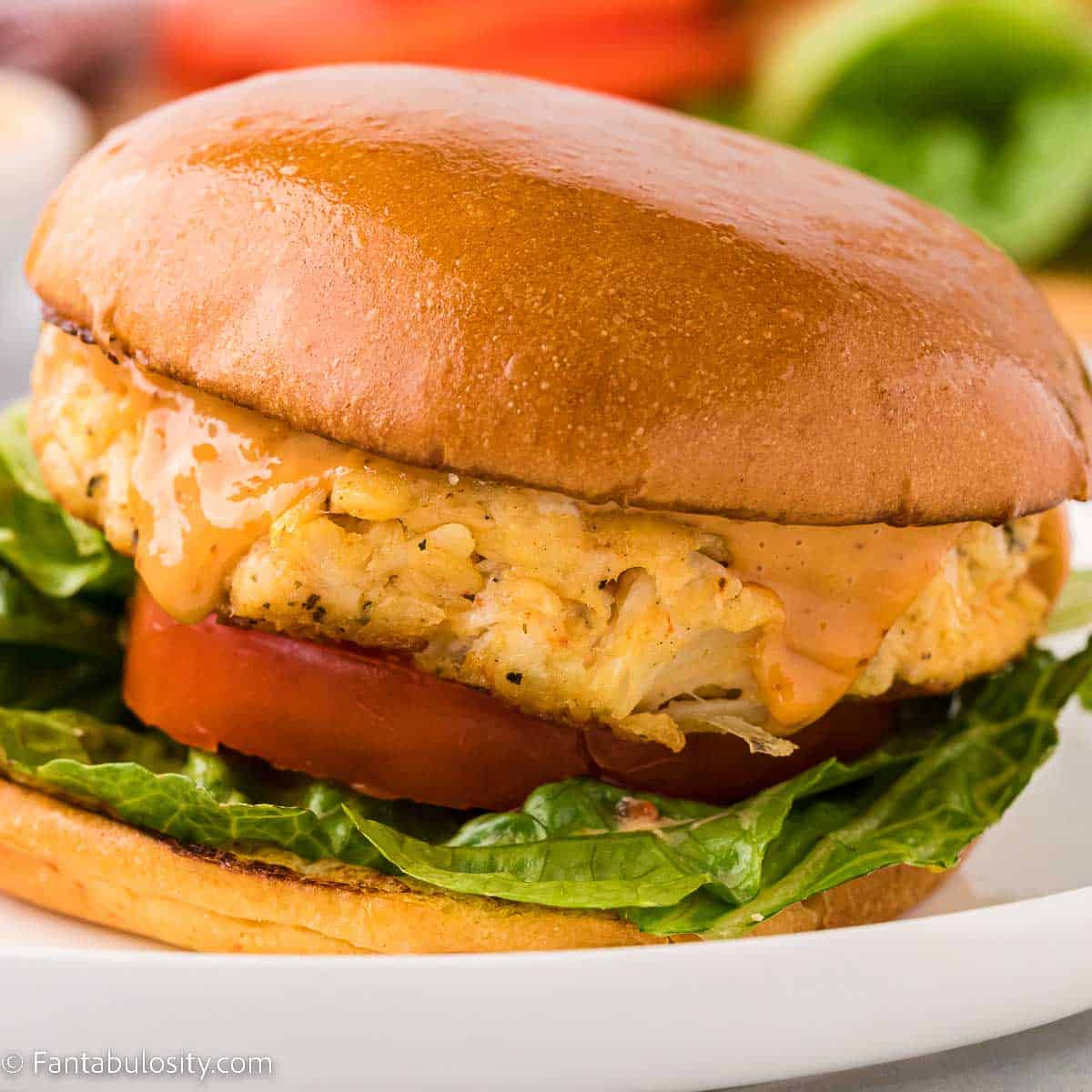 Maryland Style Crab Cake Sandwiches with Chive Honey Mustard