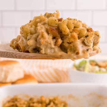 Spoonful of Stove Top Stuffing Chicken Casserole.
