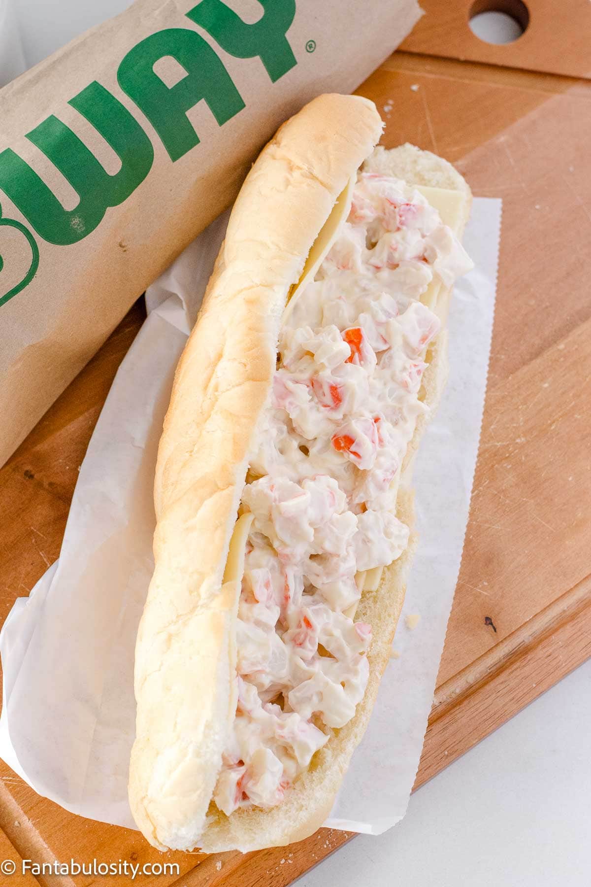 Copycat version of Subway Seafood Sensation crab sandwich.
