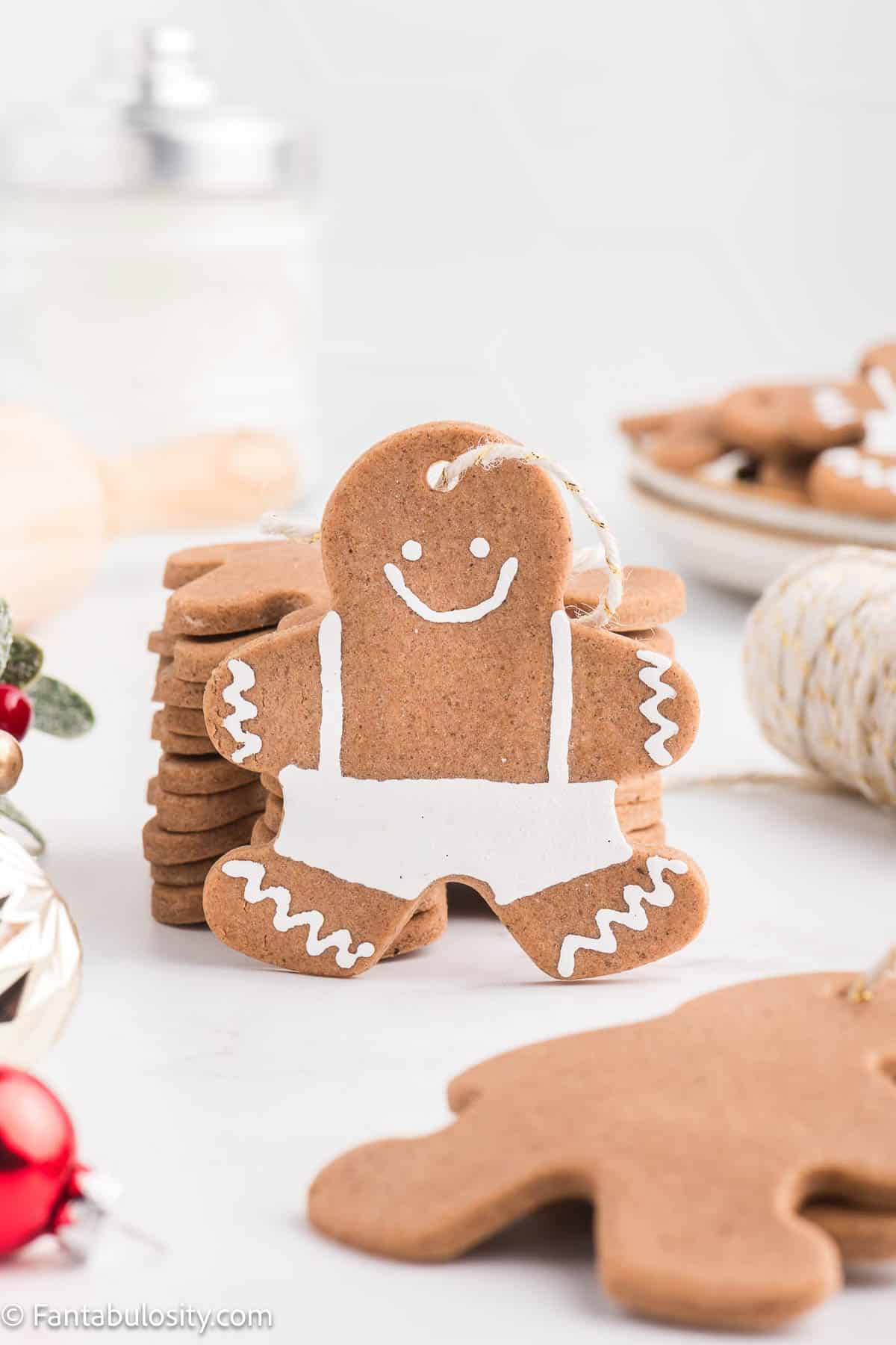 Decorated gingerbread ornament.