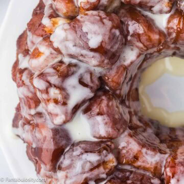 Monkey bread made with cinnamon rolls.