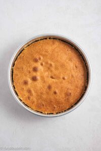 Baked orange upside down cake.