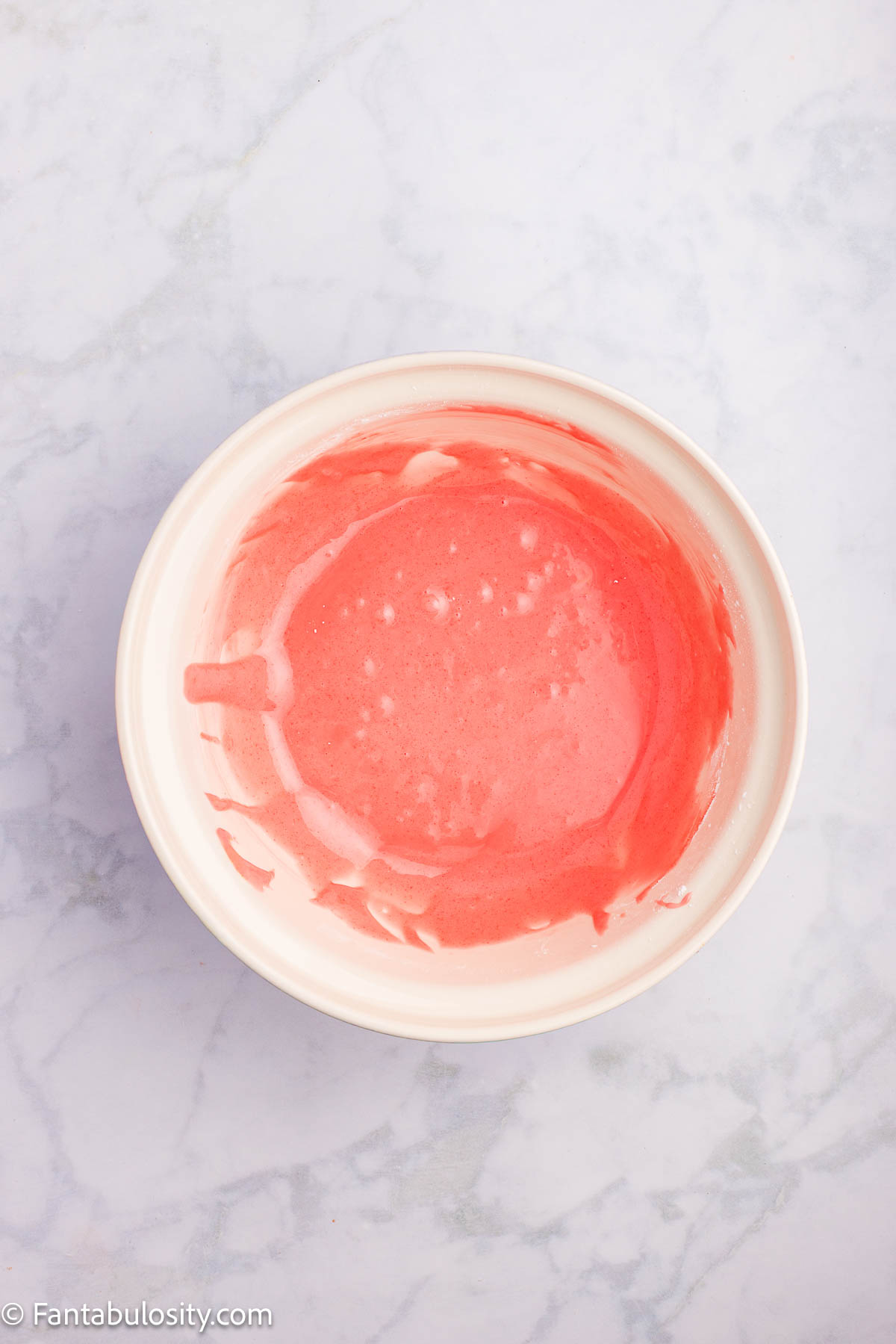 Strawberry icing for strawberry loaf bread.
