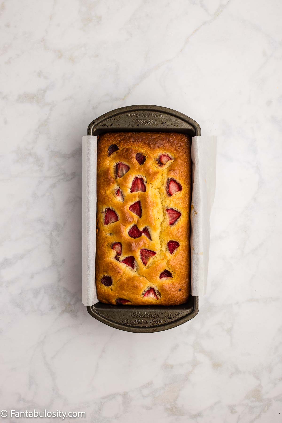 Baked strawberry lemonade bread.