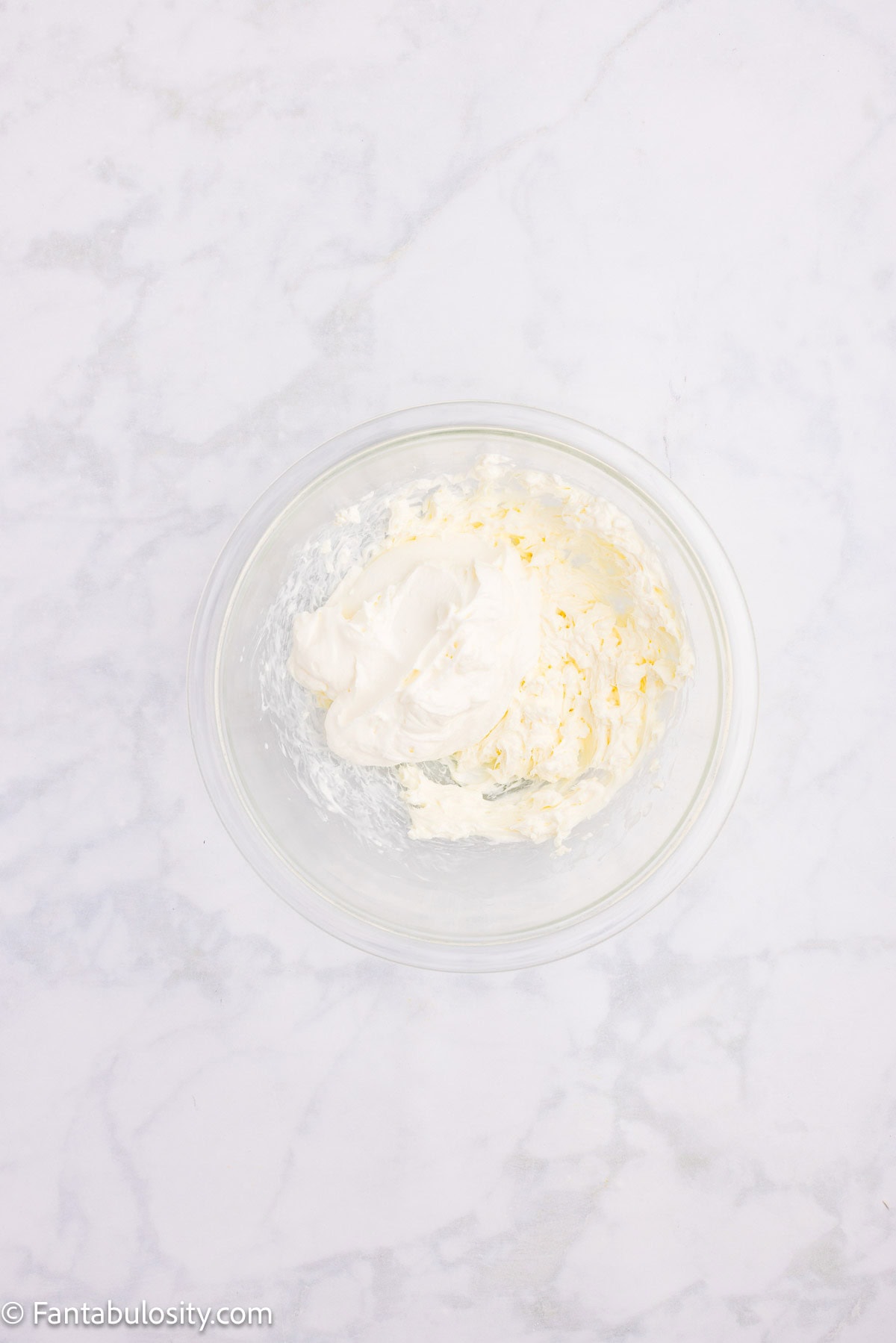 Cream cheese mixed with whipped cream.