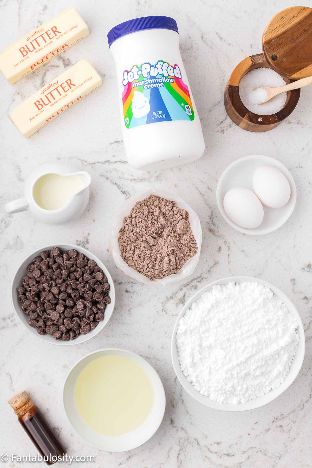 Ingredients on countertop to make Hostess Cupcake Cookies.