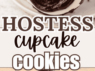 Hostess Cupcake Cookies on plate, showing swirl on top.