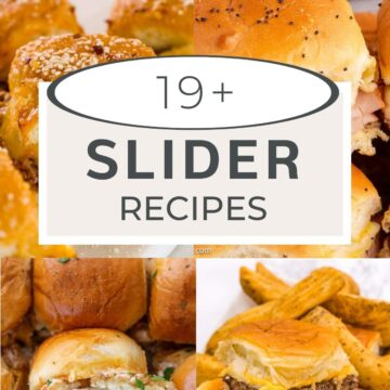 Sliders in a collage, for slider recipes.